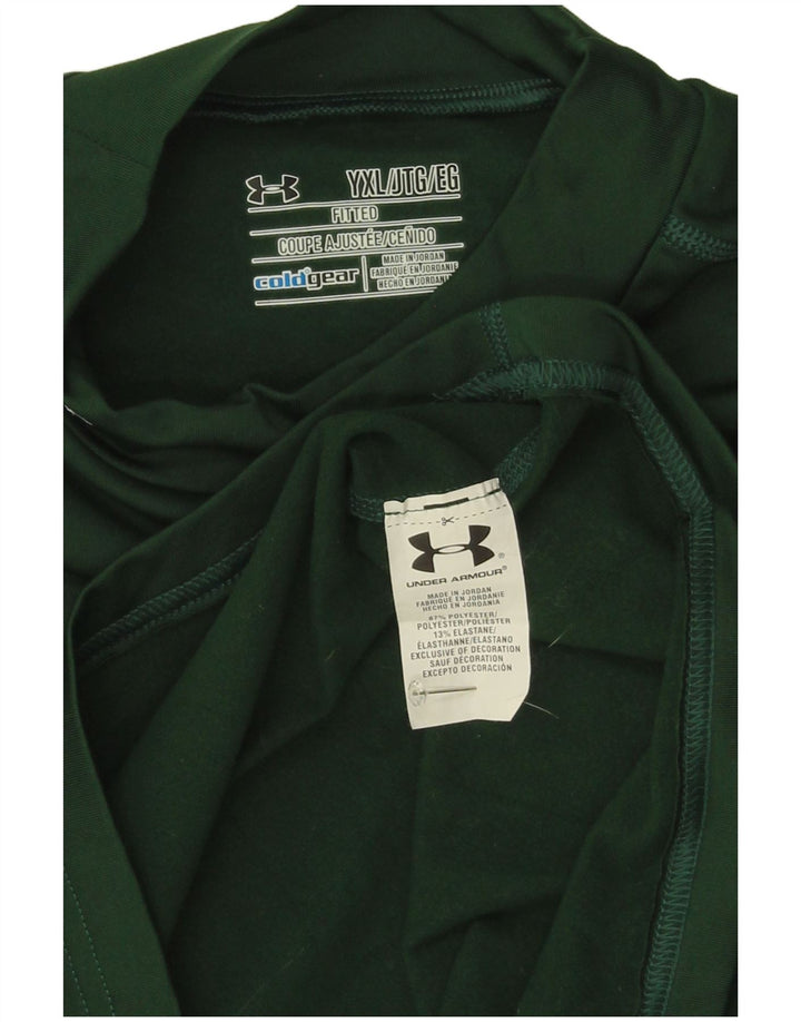 Under Armour Ragazzi Cold Gear Top manica lunga 13-14 anni XL verde poliestere