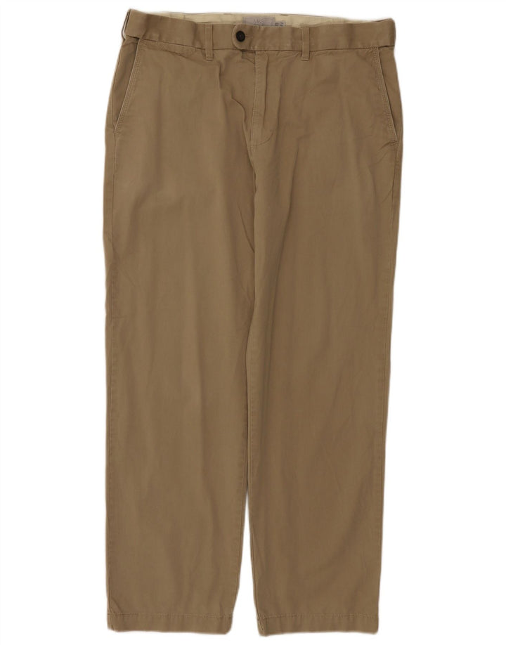 Pantaloni chino regolari da uomo Marks & Spencer W34 L29 cotone kaki