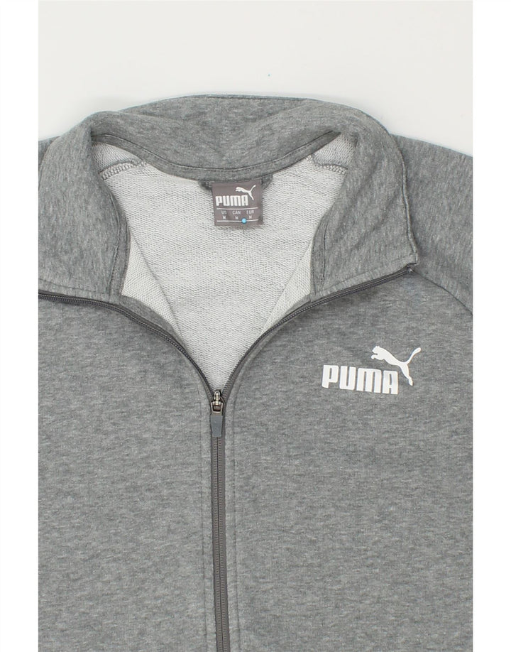 PUMA Mens Graphic Tracksuit Top Jacket Medium Grey Cotton Vintage Puma and Second-Hand Puma from Messina Hembry 