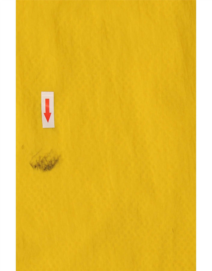 Giacca antipioggia Adidas da uomo con cappuccio e pullover UK 36 piccola in nylon giallo