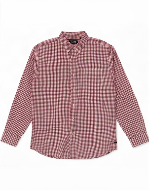 Camicia da uomo Chaps a quadri rossi grandi in cotone
