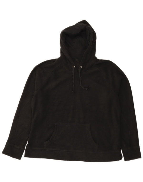 Maglione in pile con cappuccio da donna Marks & Spencer UK 16 grande poliestere nero