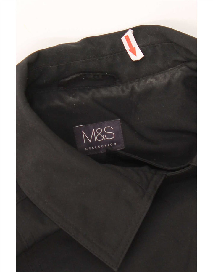 Trench da donna Marks & Spencer UK 16 grande poliestere nero