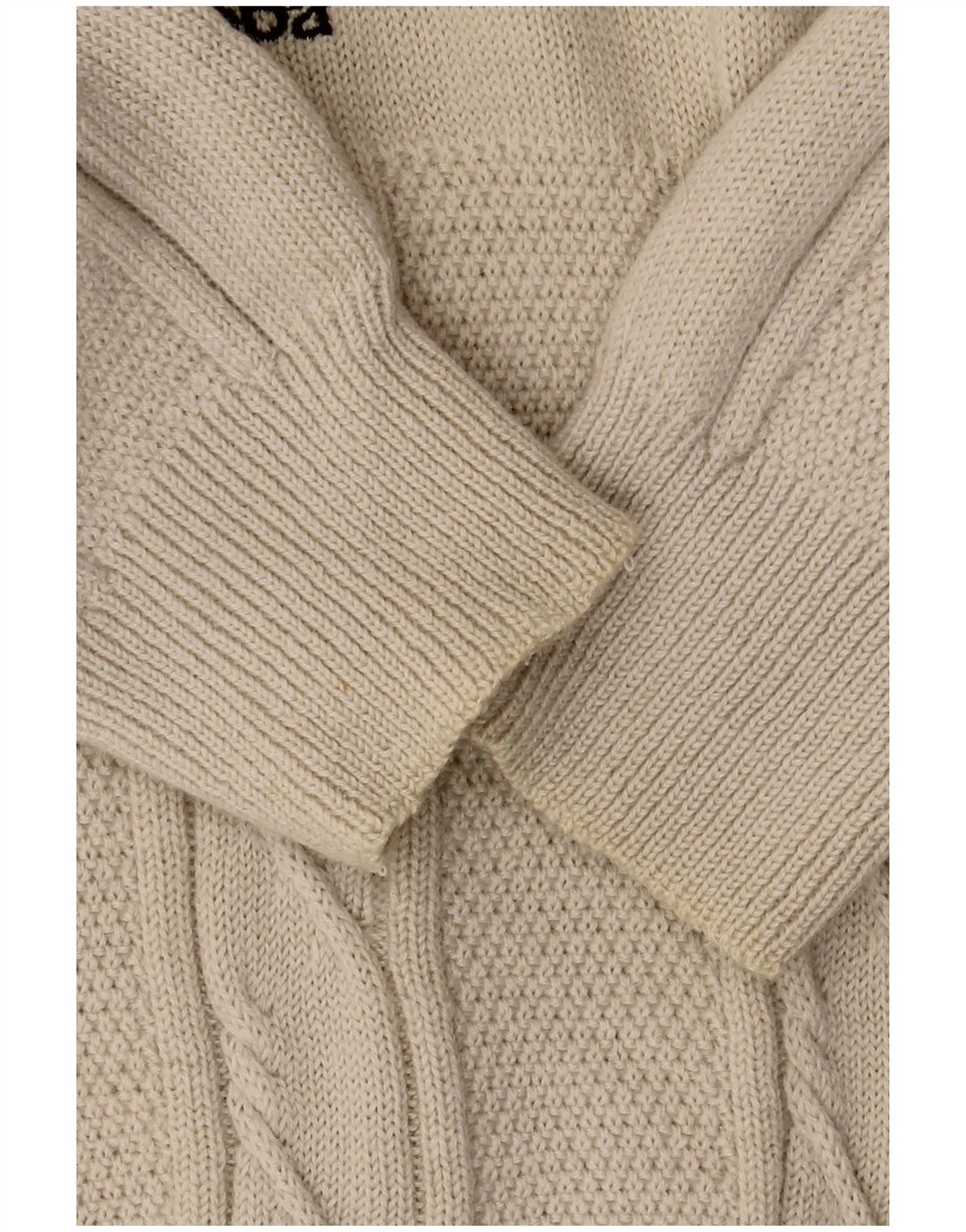Maglione da uomo girocollo con grafica KAPPA grande beige