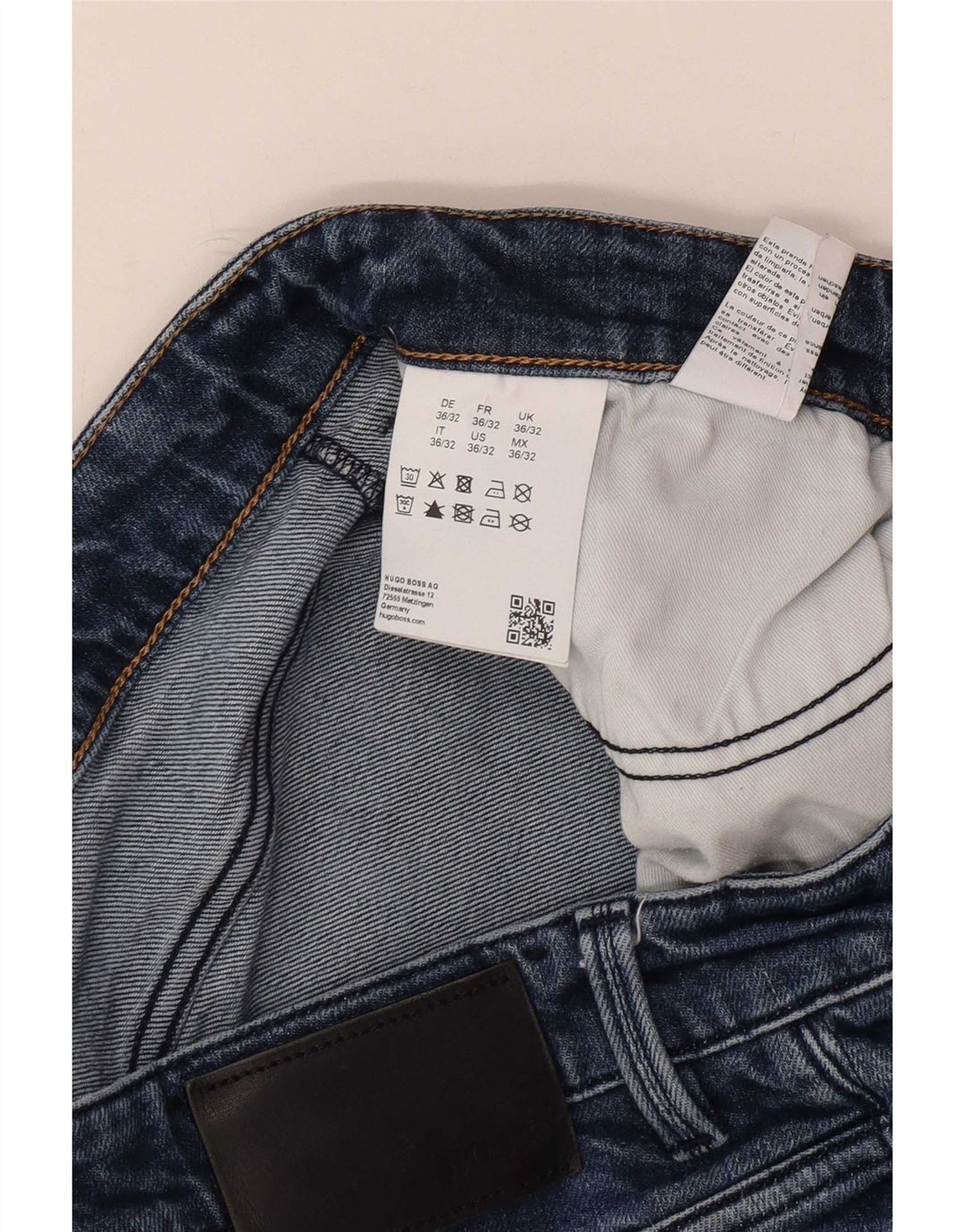 Jeans slim da uomo Hugo Boss W36 L32 cotone blu