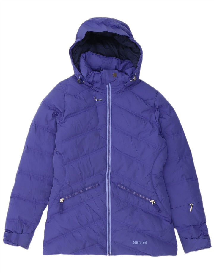 Giacca imbottita con cappuccio Marmot da donna 700 Fill UK 6 XS blu poliestere