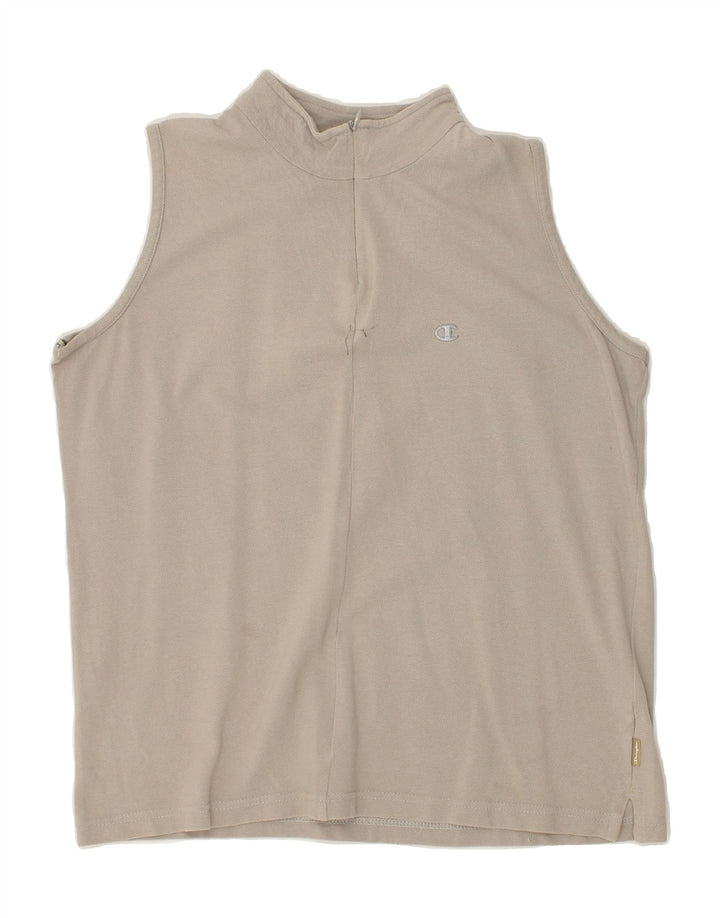 CHAMPION Womens Vest Top UK 18 XL Grey Cotton | Vintage Champion | Thrift | Second-Hand Champion | Used Clothing | Messina Hembry 