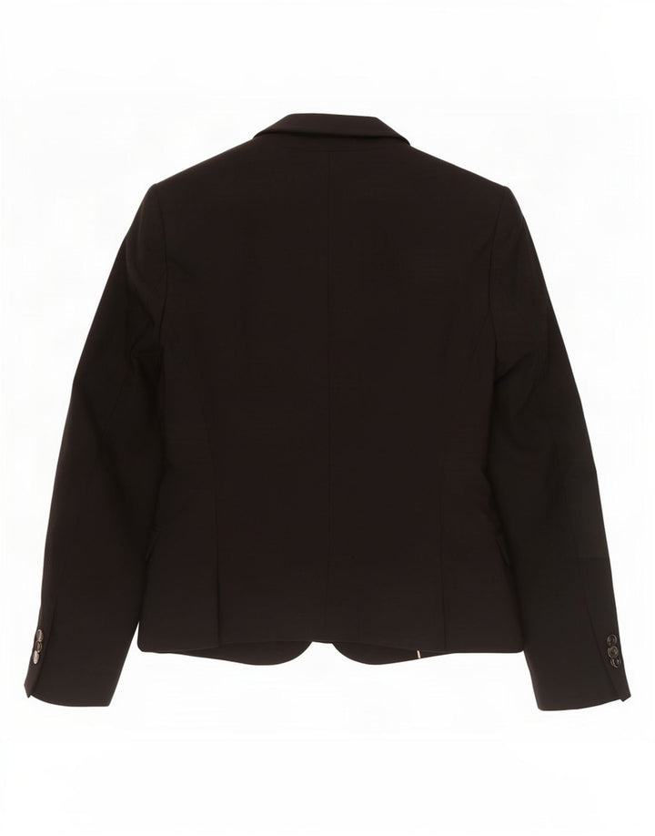 Giacca blazer a 1 bottone da donna Zara UK 12 poliestere nero medio