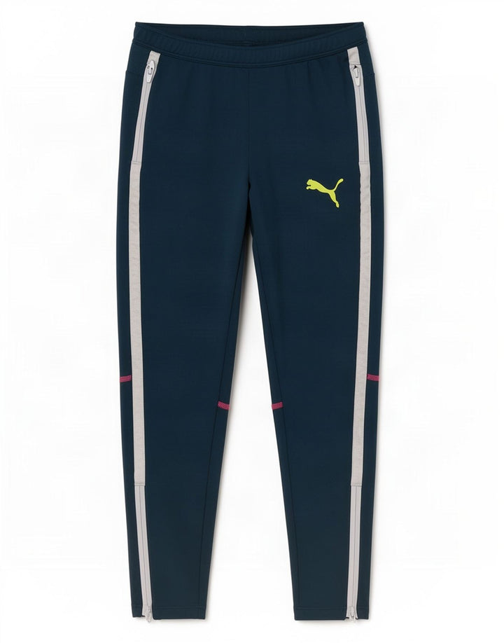 Pantaloni della tuta da ragazza Puma 7-8 anni in poliestere blu navy