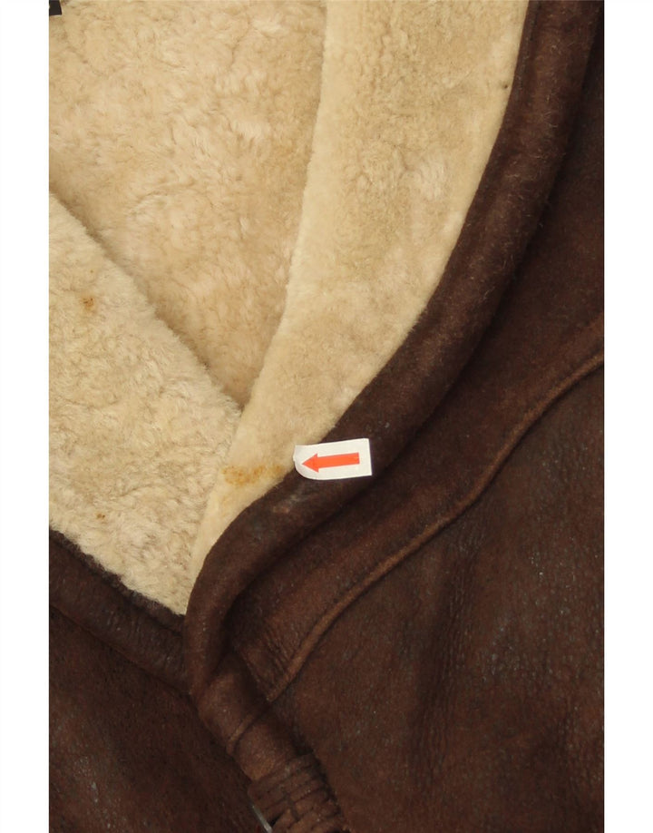 WESTBURY Giubbotto in Shearling da Uomo IT 56 3XL Pelle Marrone