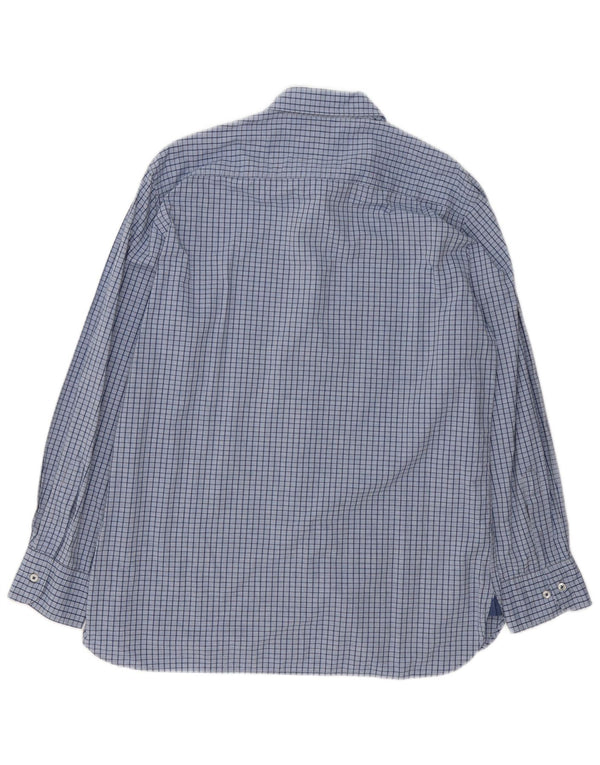Camicia casual da uomo Massimo Dutti in cotone a quadri blu grandi