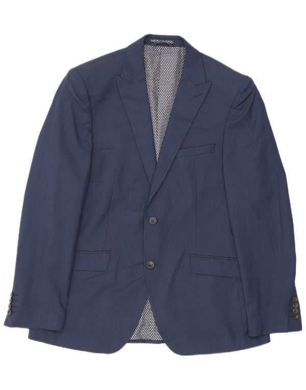 Giacca blazer a 2 bottoni sartoriale da uomo Marks & Spencer UK 42 grande blu navy