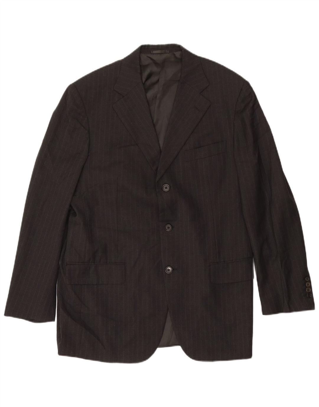 Giacca blazer da uomo a 3 bottoni Burberry taglia 50 in lana gessata grigio medio