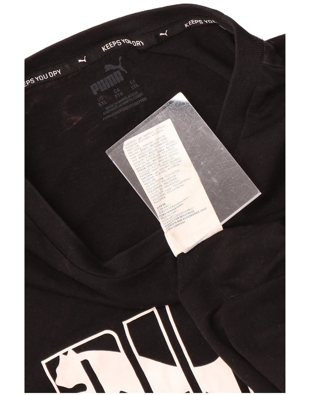 T-shirt grafica da uomo PUMA Top 2XL cotone nero