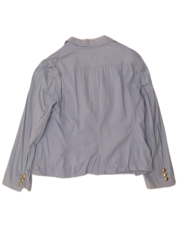 Giacca Blazer 3 Bottoni Donna Luisa Spagnoli IT 48 XL Cotone Blu