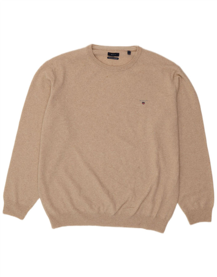GANT Maglione maglione girocollo da uomo 4XL Lana beige