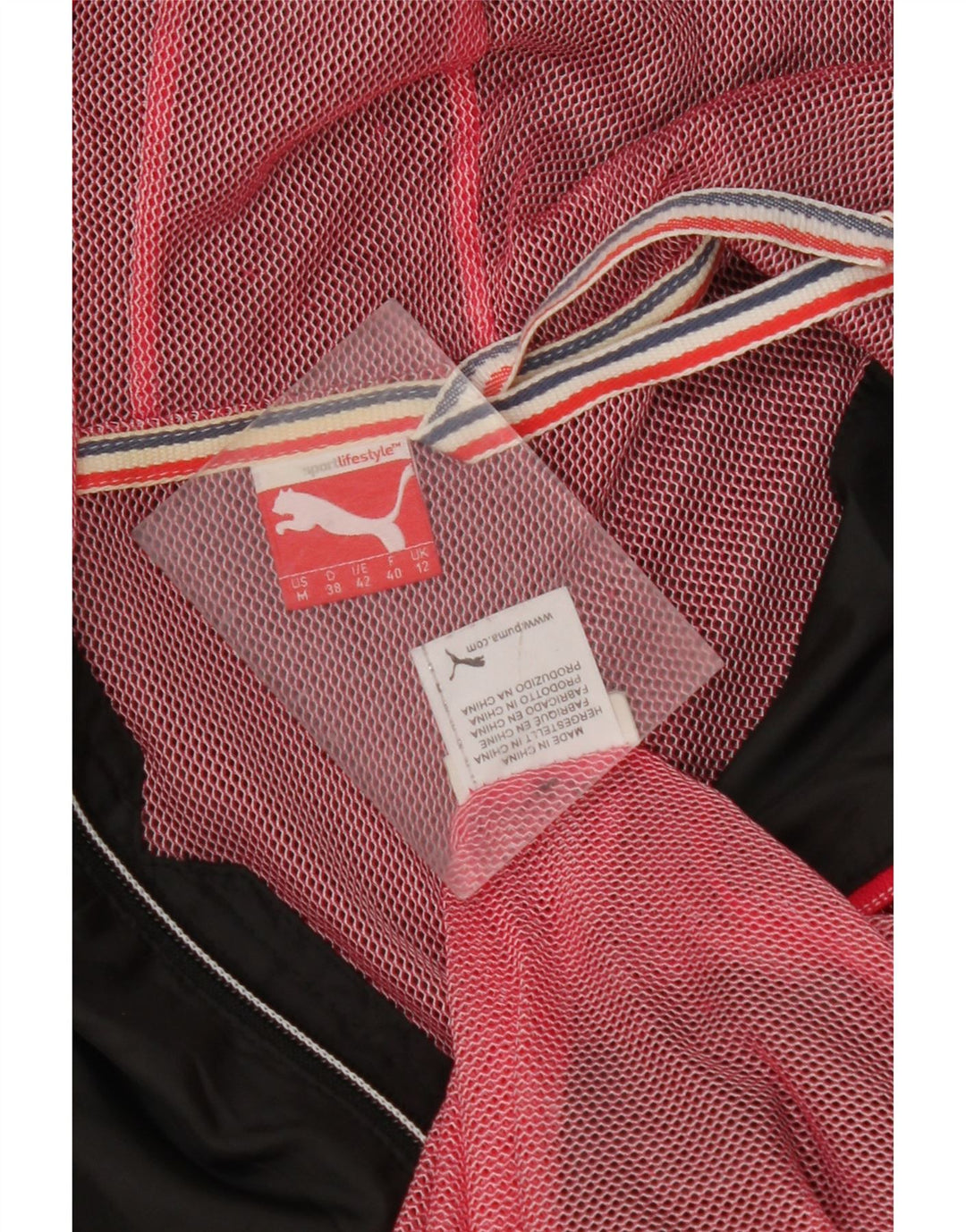 Giacca antipioggia con cappuccio da donna PUMA UK 12 media nera