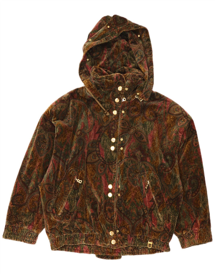 Bogner Bomber oversize con cappuccio da donna US 4 Small Green Paisley