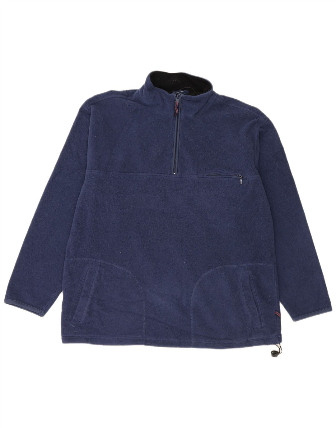 Maglione in pile Marks & Spencer da uomo blu Harbour con zip e collo medio blu navy