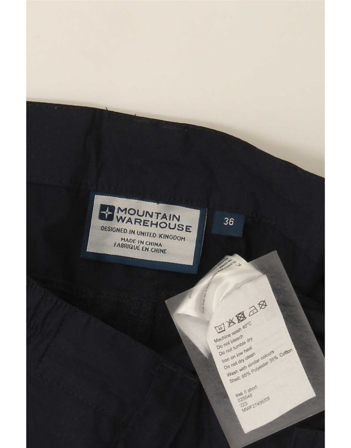 Pantaloncini cargo da uomo Mountain Warehouse Large W36 in poliestere blu navy