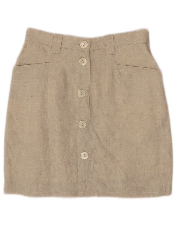 Gonna Tubino Donna Benetton IT 40 Small W26 Lino Beige