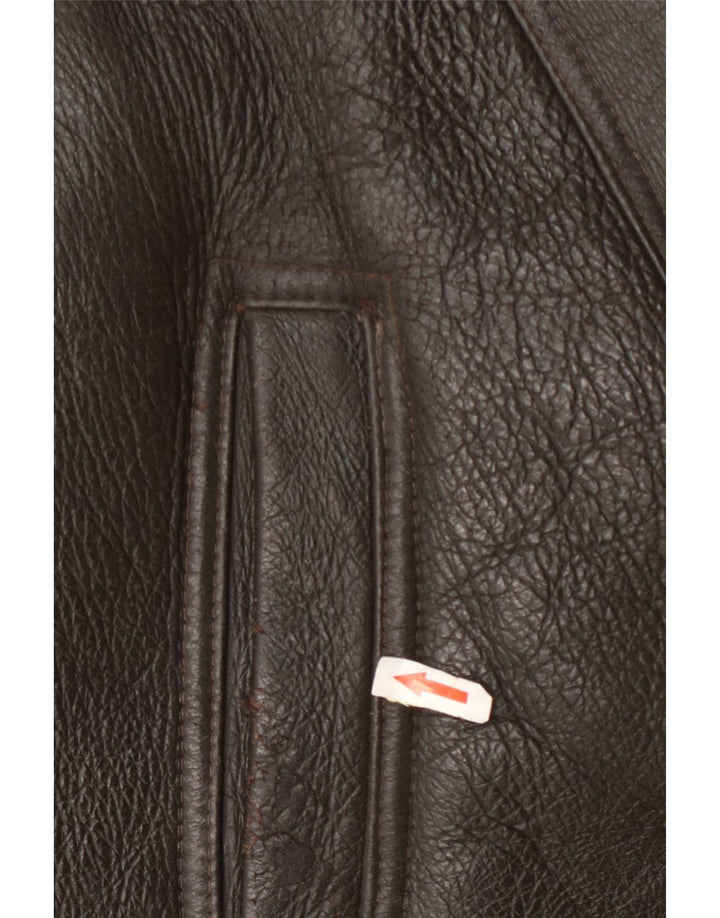 Giacca in shearling vintage da uomo taglia 52 XL marrone