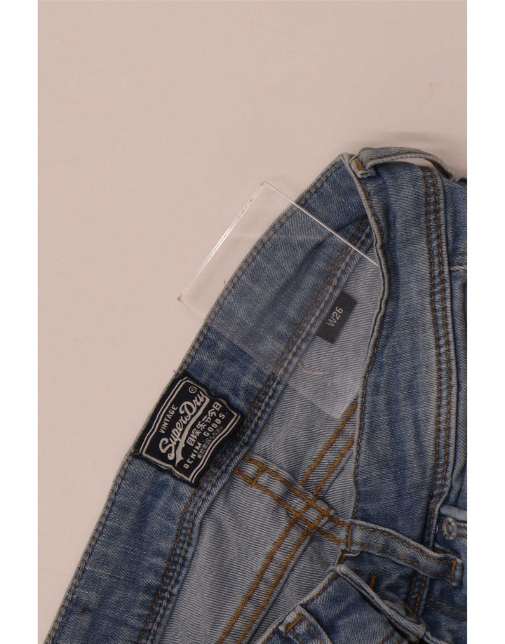 Pantaloncini di jeans invecchiati da donna Superdry W26 piccoli blu