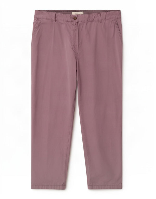 Pantaloni chino dritti da donna Marks & Spencer UK 16 Large W34 L26 Viola