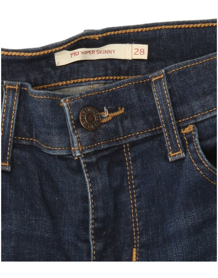 Levi's Jeans 710 Super Skinny da Donna W28 L30 Blu Navy