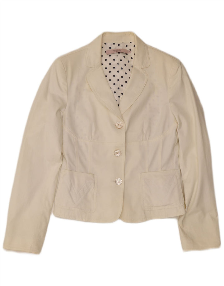 RED VALENTINO Womens 3 Button Blazer Jacket IT 48 XL White Cotton