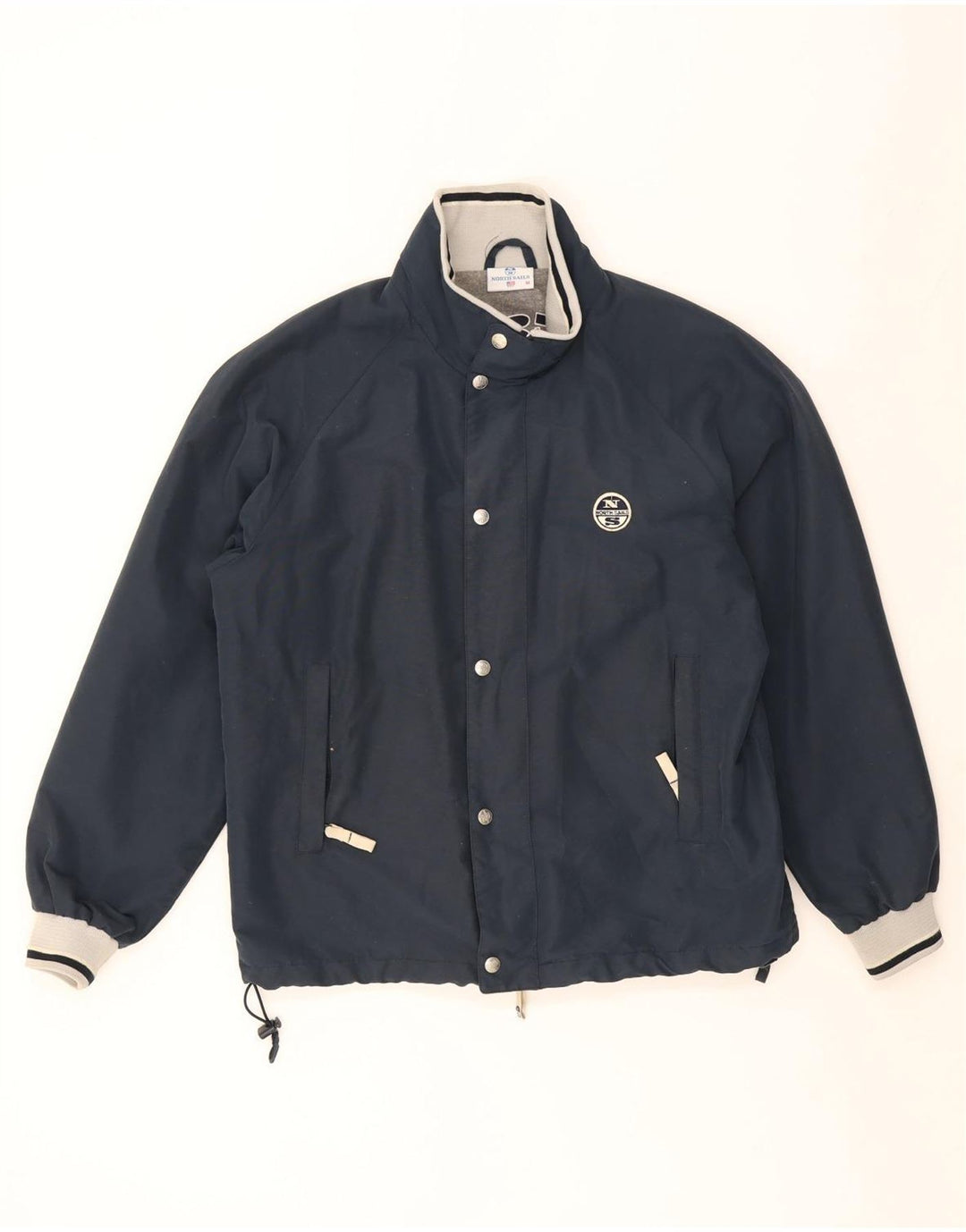Giubbotto bomber da uomo North Sails UK 38 cotone color block blu navy medio