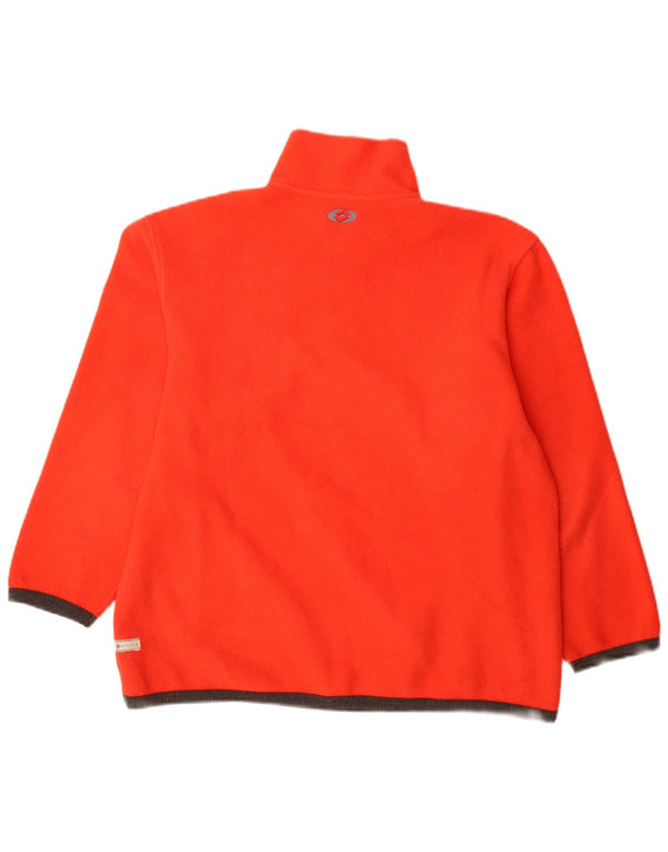 Maglione in pile da donna con collo grafico e zip Lotto UK 14 Poliestere arancione medio