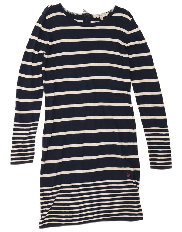 Crew Clothing Abito maglione da donna UK 12 Medio a righe blu navy