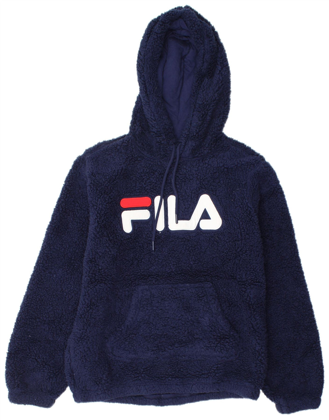 Maglione con cappuccio in pile grafico da donna FILA UK 14 poliestere medio blu navy