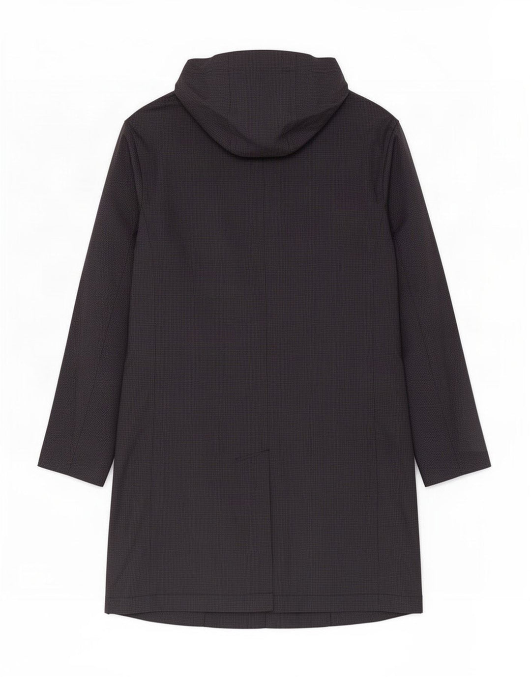 Cappotto con cappuccio da uomo Zara UK 40 grande poliestere pied de poule nero