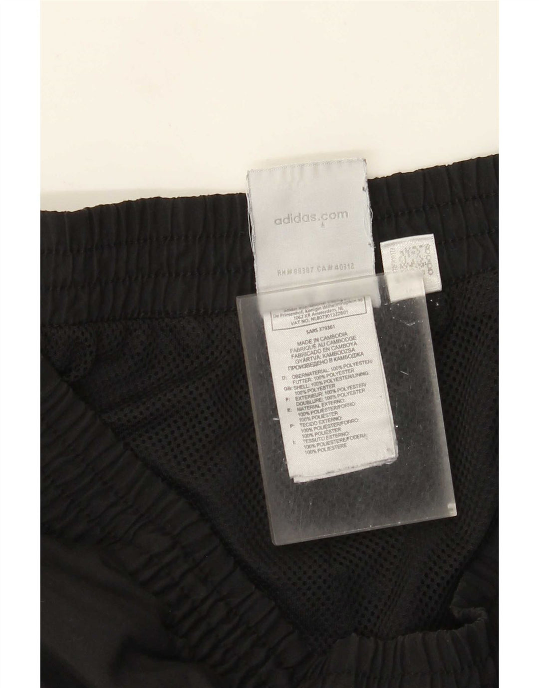Pantaloni da tuta da uomo Adidas Joggers grandi neri in poliestere