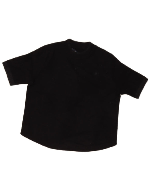 Maglione girocollo a maniche corte da donna Zara UK 10 piccolo nero