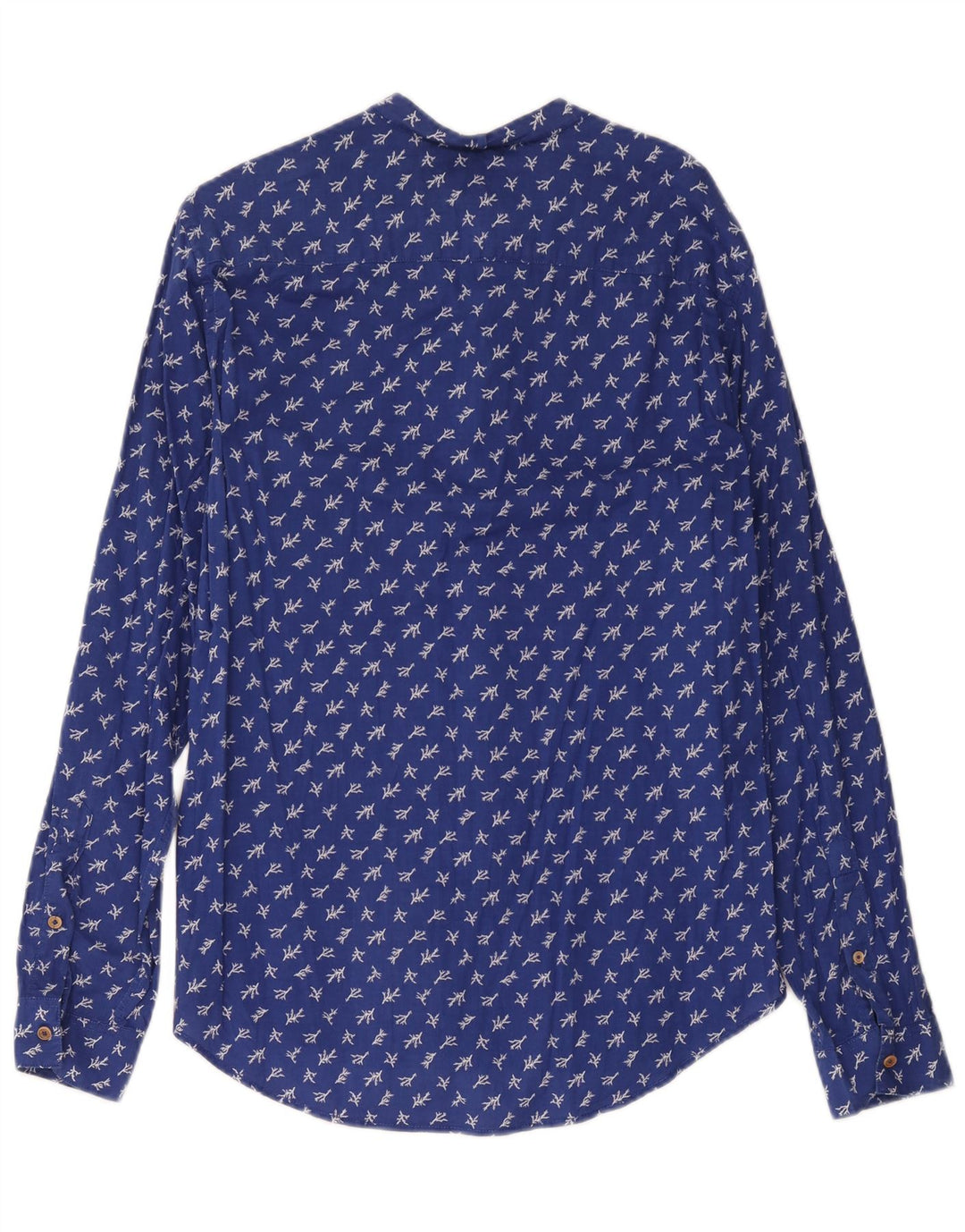 Camicia Benetton Uomo XS Blu Floreale