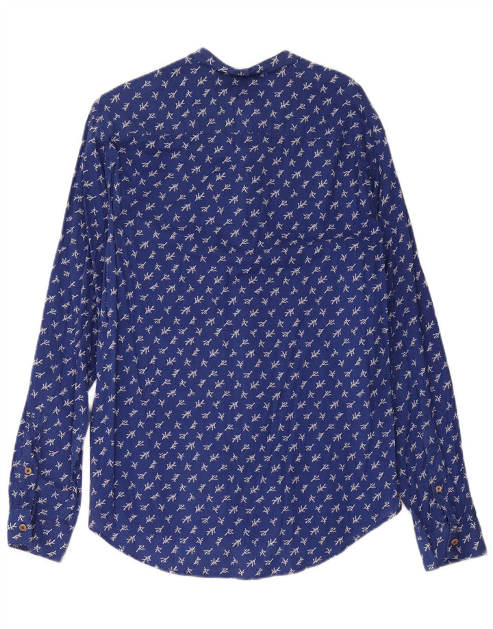 Camicia Benetton Uomo XS Blu Floreale