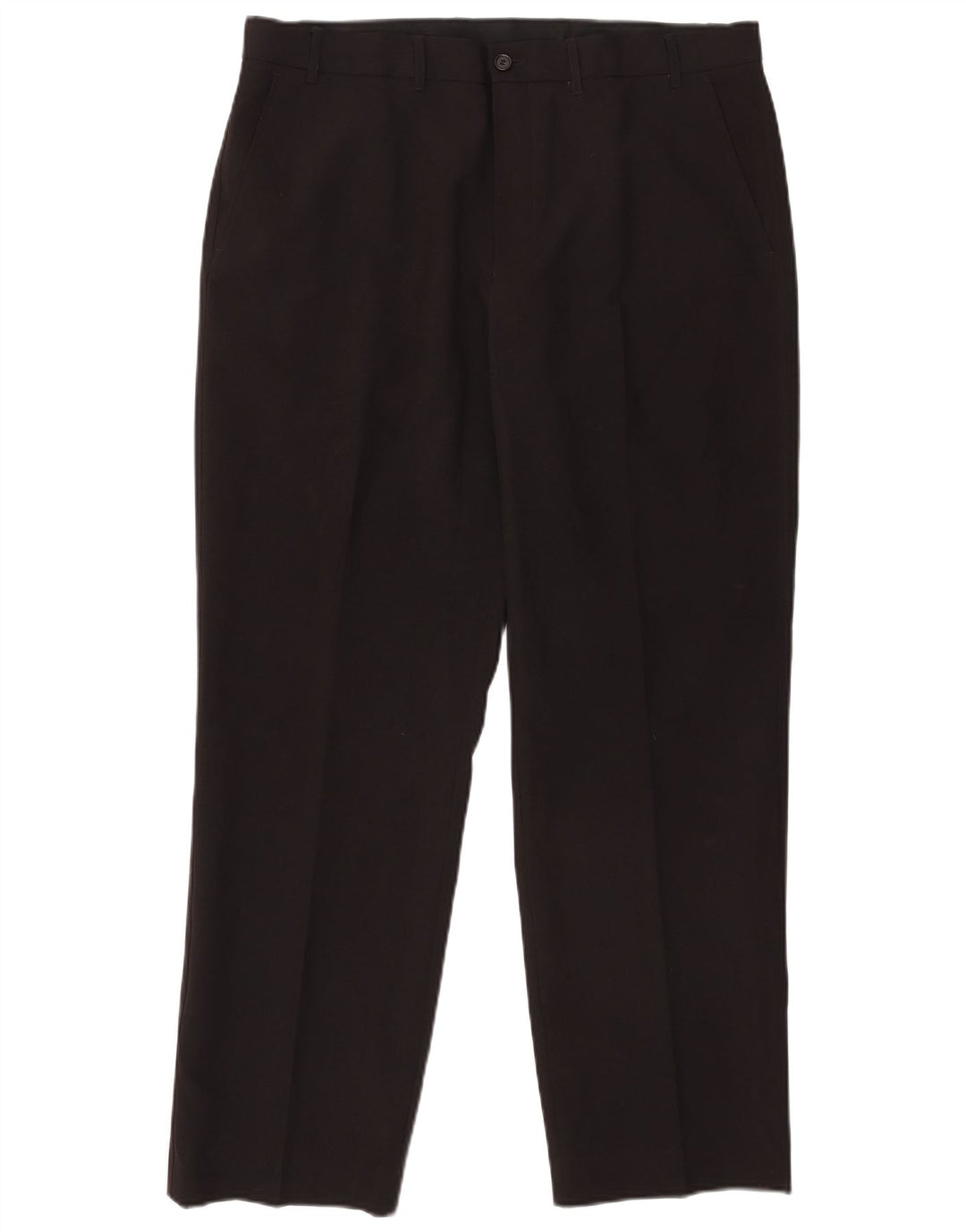 Pantaloni chino dritti da uomo Marks & Spencer W38 L31 poliestere nero