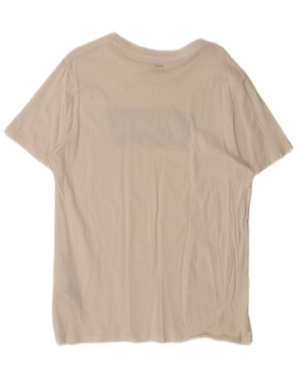 T-shirt grafica da uomo Levi's Top grande in cotone bianco