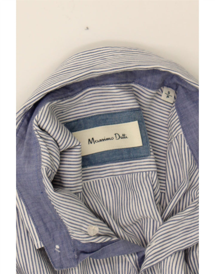 MASSIMO DUTTI Mens Shirt Small Blue Pinstripe Vintage Massimo Dutti and Second-Hand Massimo Dutti from Messina Hembry 