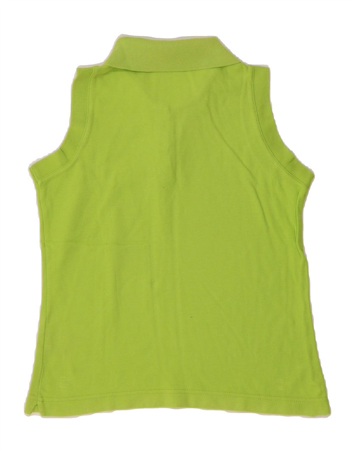 FILA Womens Sleeveless Polo Shirt UK 12 Medium Green Vintage Fila and Second-Hand Fila from Messina Hembry 