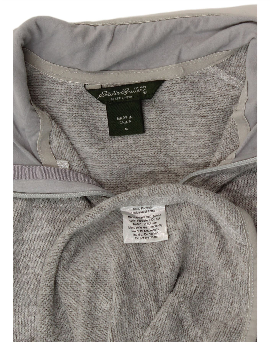 Giacca da tuta da donna Eddie Bauer UK 14 Poliestere grigio medio