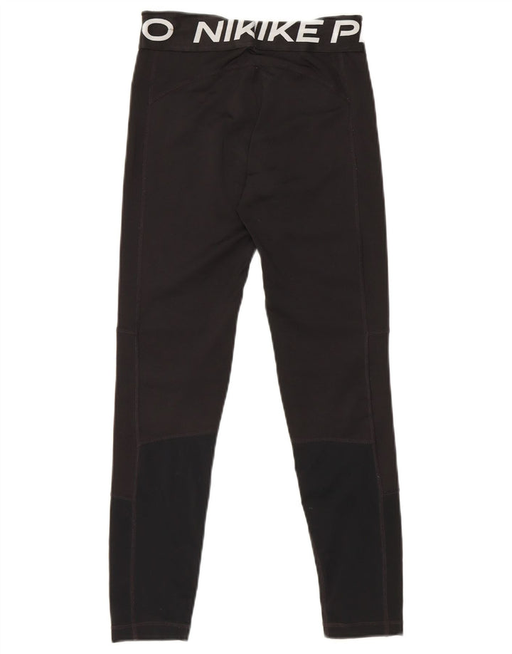 Leggings grafici Nike Dri Fit per ragazzi 10-11 anni blocco colore nero medio