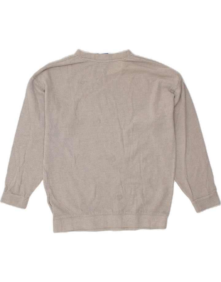 ADIDAS Womens Graphic Oversized Sweatshirt Jumper UK 10 Small Grey Cotton Vintage Adidas and Second-Hand Adidas from Messina Hembry 