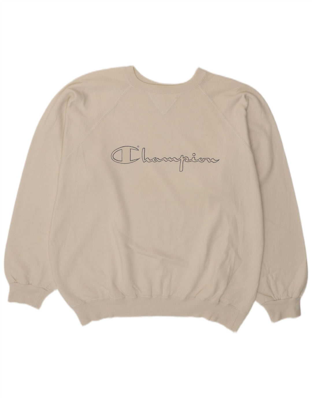 Felpa grafica da uomo Champion Jumper XL in cotone bianco