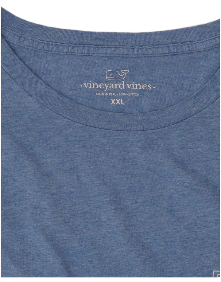 VINEYARD VINES T-shirt grafica da uomo 2XL cotone blu