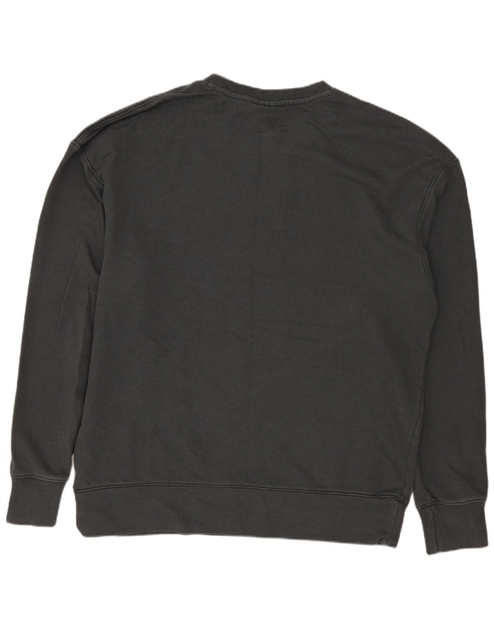 NIKE Felpa con grafica da uomo Maglione in cotone grigio medio