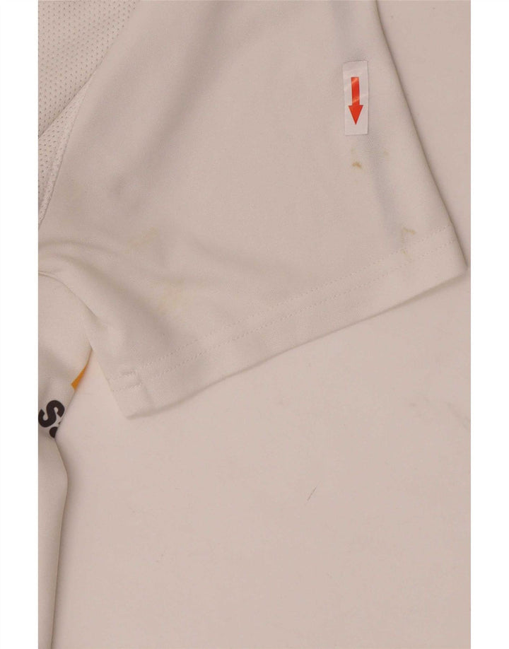 Nike - T-shirt grafica da uomo, top sportivo, in poliestere bianco medio